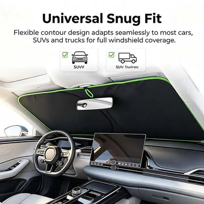 🎉2026 New Portable Heat-Insulating Vehicle Sunshade, Upgraded Thickened Front Window Sun Shade☀️🚗