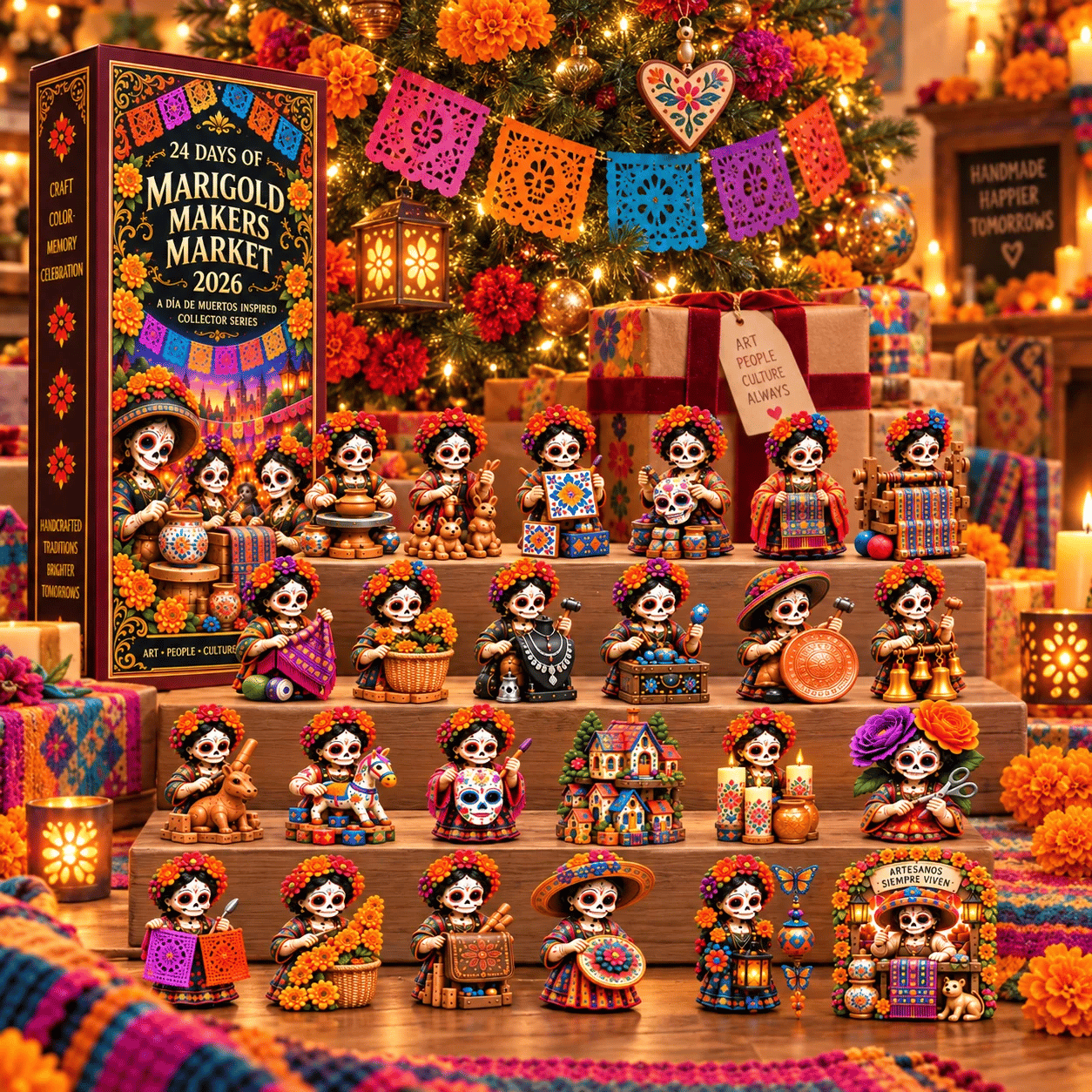 Día de Muertos Collector Advent Calendar – 24 Miniature Figurines