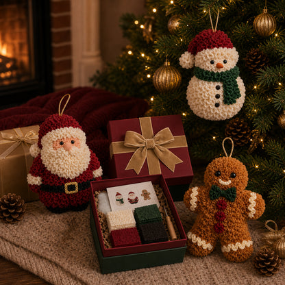 🔥49% Off Last Day 🔥 3D Fabric Poke Christmas Ornament Kit