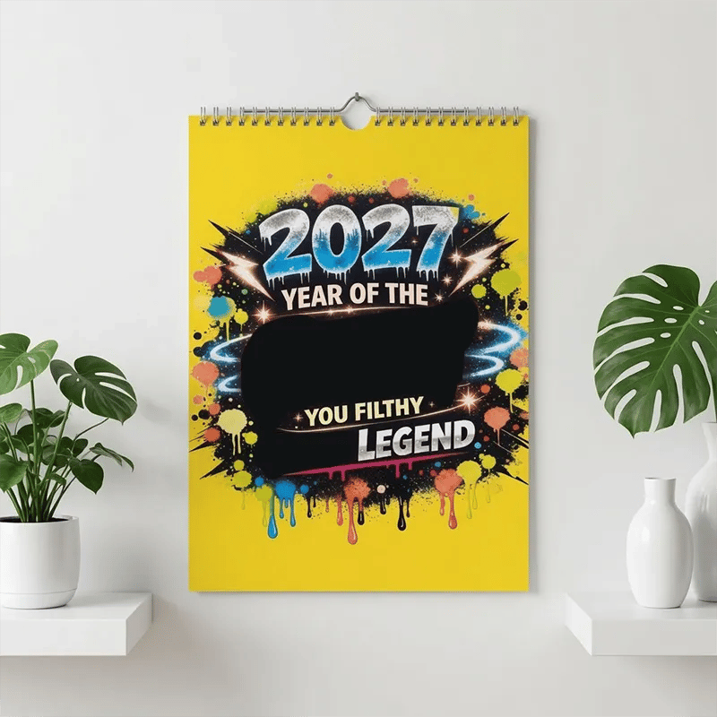 ⭐Early Bird Sale —2027 Year of the  Wall Calendar – Bold Graffiti Humor Calendar📆