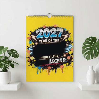 ⭐Early Bird Sale —2027 Year of the  Wall Calendar – Bold Graffiti Humor Calendar📆
