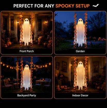 🔥49% OFF TODAY ONLY!🎃 Spooky Swingin' Ghost — Light-Up Halloween Decor 👻(FREE SHIPPING)