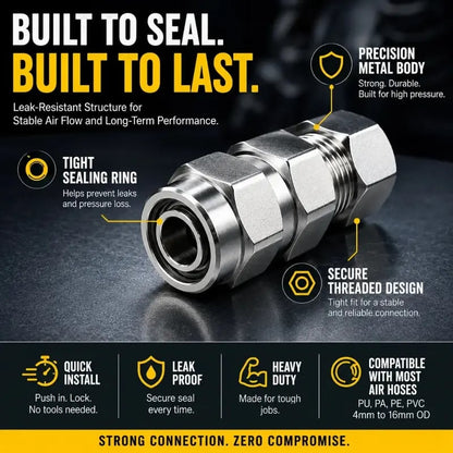 🎉Heavy-Duty Truck/RV Air Line Fitting Kit (8-Piece Set)