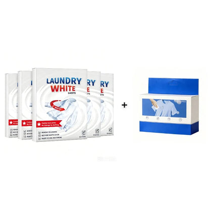 📍 Deep Cleaning Laundry Whitening Sheets ✨🧺 Powerful Stain Remover Brightening Fabric Laundry Cleaning Sheets