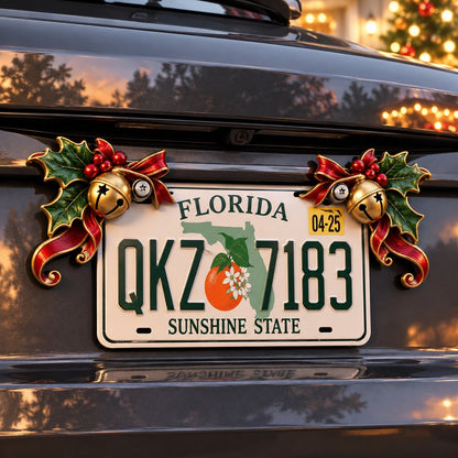 Christmas Angel Wing License Plate Decor