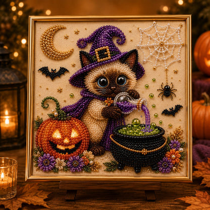 🔥 Last Day 49% OFF - DIY Halloween Cat Pearl Bead Painting Kit 🐈‍⬛🎃 Buy 2 Get Free Shipping📦