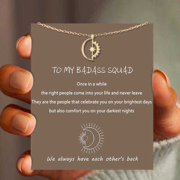 💓 To My Badass Squad Necklace - ''We always have each other's back''👩‍❤️‍👩