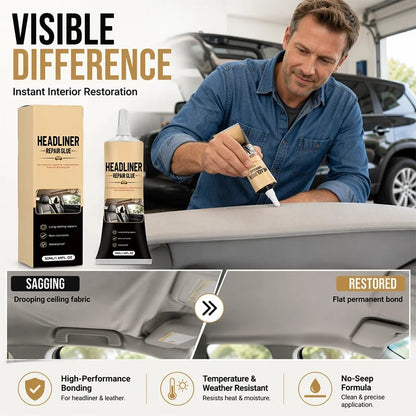 🚗 Waterproof Car Headliner Repair Glue, High Strength Adhesive for Sagging Car Ceiling & Interior