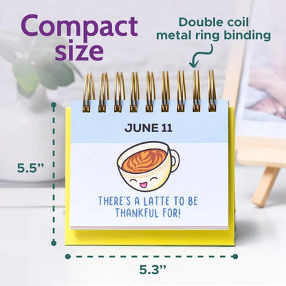 Funny Motivational Desk Calendar – Perpetual Daily Flip Calendar with Cute Puns, Inspirational Office Decor & Gift Idea