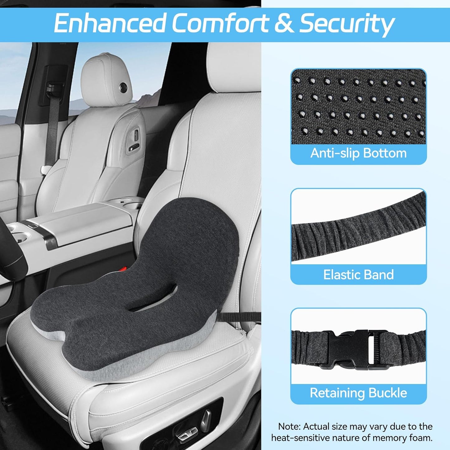🔥Non-Slip Memory Foam Seat