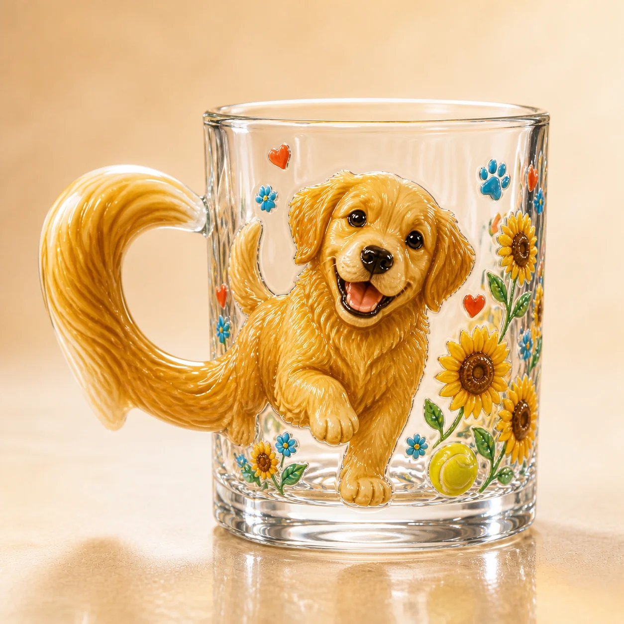 ⏳ Last Day 49% OFF – 🐾 Whimsical 3D Animal Sculpted Glass Mug Collection | 12oz Premium Clear Glass with Raised Animal Figures, Character-Specific Details & Playful Sculptural Accents ✨