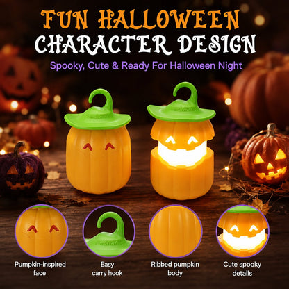 ⏳ Last Day 49% OFF – 🎃 Halloween Pull-Up Light-Up Lantern Collection | Collapsible Character Design with Glowing Center, Carry Loop & Compact Telescoping Body 👻✨