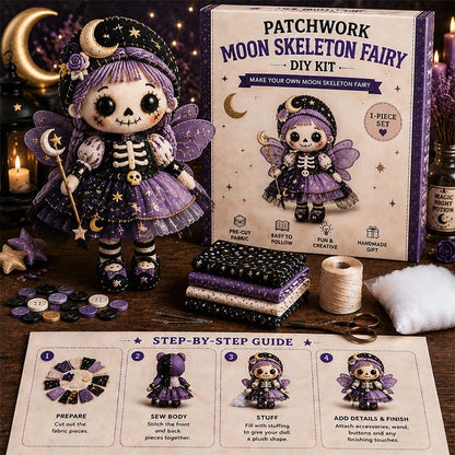🔥HOT SALE🔥Last Day 49% OFF🎃 Patchwork Skeleton Witch Girl DIY Kit