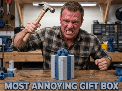 😂 3D Printed Annoying Screw Gift Box | Puzzle-Style Prank Box with Hidden Gift Compartment for Birthdays, Christmas & White Elephant Gifts 🎁