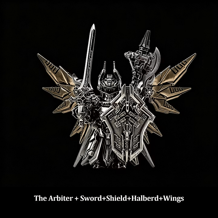 Pure‑Brass Mecha Arbiter Mini Figurine