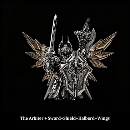 Pure‑Brass Mecha Arbiter Mini Figurine