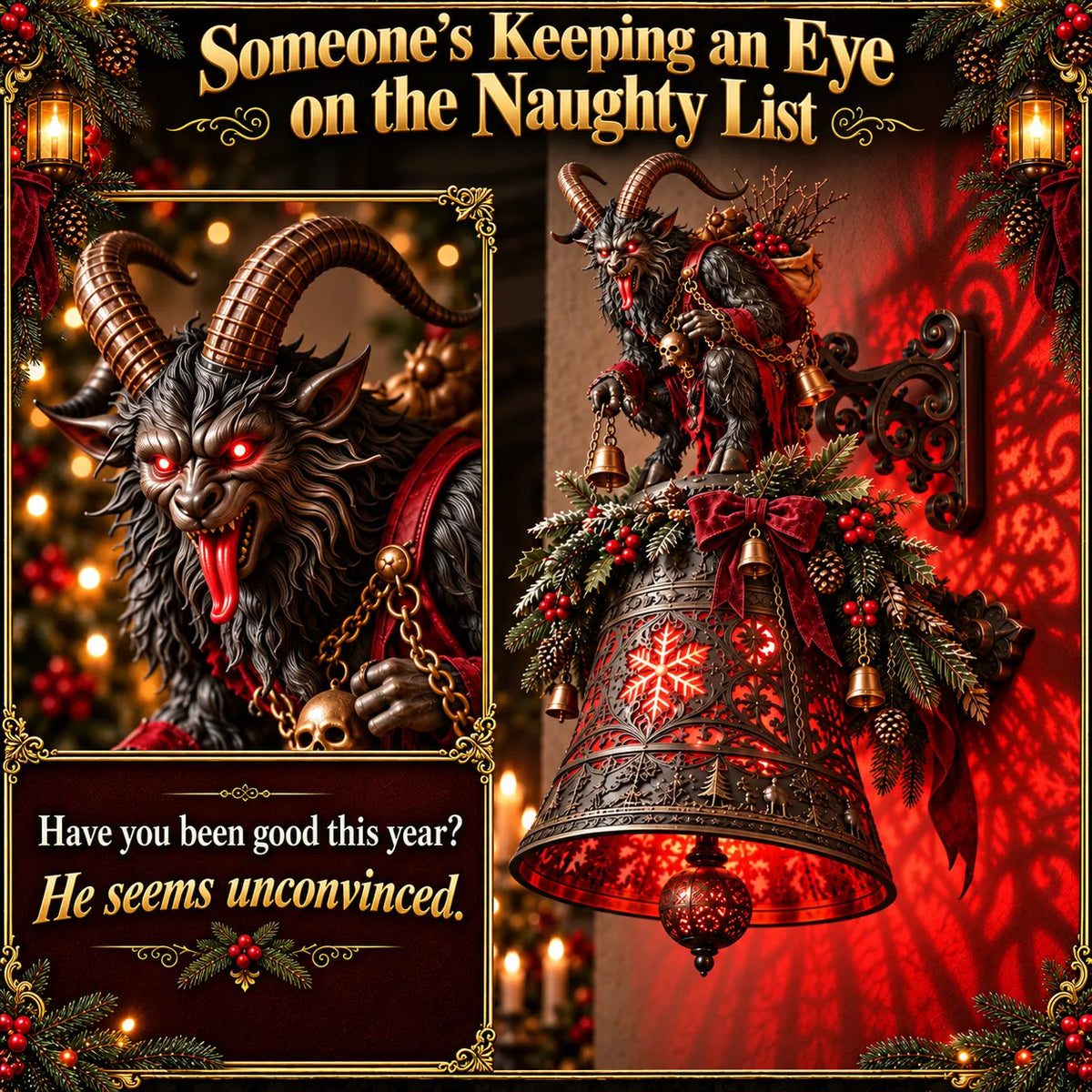 🎄Krampus Midnight Chime Christmas Projection Bell🔔