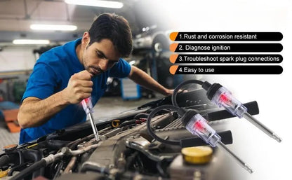 Inline Spark Plug Tester Fast Ignition Check Tool for Cars, Lawn Mowers, Motorcycles & Small Gas Engines