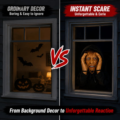 👀 'Stranger' Peeper – Creepy Halloween Window & Doorway Prank Decoration 🎃