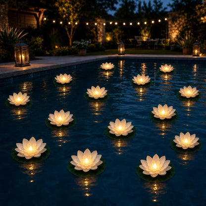 LotusGlow™ Floating Lotus Lights