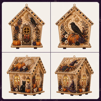 ⏳ Last Day 49% OFF – 🎃 Beginner-Friendly Moonlit Wooden Cottage 3D Pearl Art Kit Collection | Complete Kit with All Tools & Step-by-Step Guide Included 💕