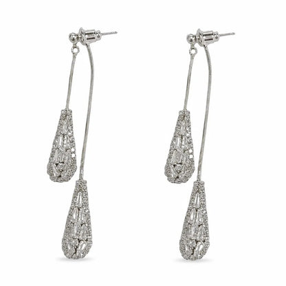 ✨ Two-Way Waterdrop Tassel Earrings - Convertible Zircon Drop Earrings 💎