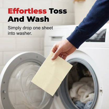 📍 Deep Cleaning Laundry Whitening Sheets ✨🧺 Powerful Stain Remover Brightening Fabric Laundry Cleaning Sheets