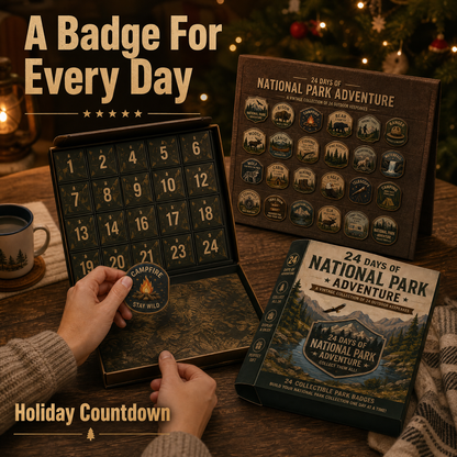 National Park Adventure Advent Calendar – 24 Vintage Collectible Badges