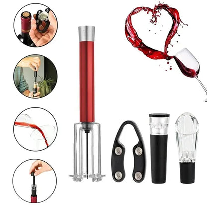 🎉🔥Air Pump Cork Remover Wine Bottle Opener Set