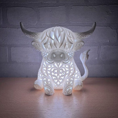 🐮 Highland Cow Projection Night Light — Glow & Cast Magical Patterns! ✨🌙