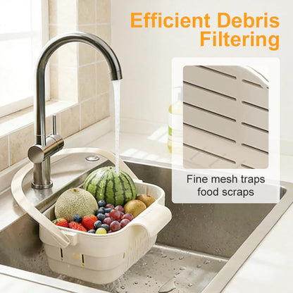 🥦🍅Collapsible Faucet-Hanging Sink Strainer Basket