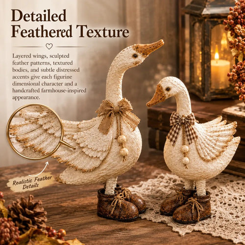 🏡🐔🪿 Playful country-style animal figurines – charming animal pairs for a cozy home