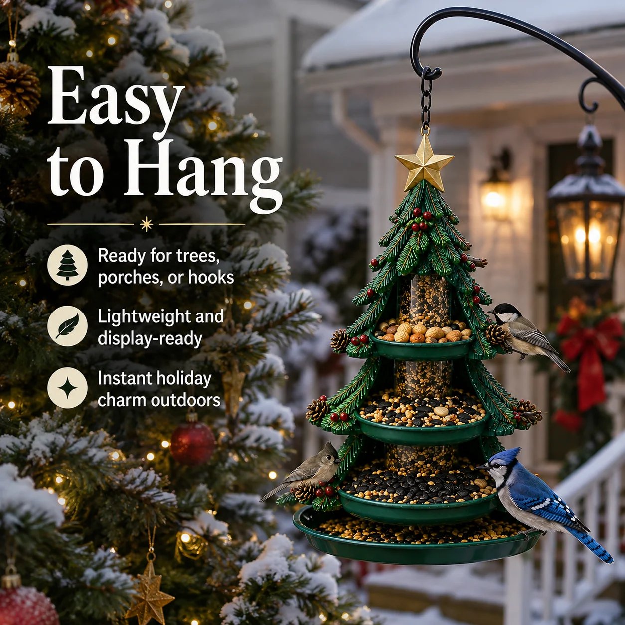 🎄 Christmas Bird Feeder Collectio – Festive Hanging Garden Feeders for Wild Birds