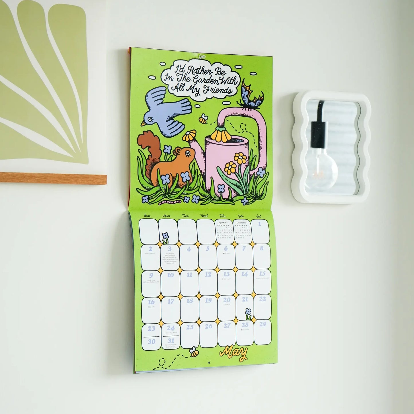 🖤📅2027 Edgy Feminine Wall Calendar – Bold Women’s Artwork with Sticker Sheet Included🌹