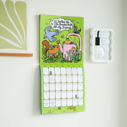 🖤📅2027 Edgy Feminine Wall Calendar – Bold Women’s Artwork with Sticker Sheet Included🌹