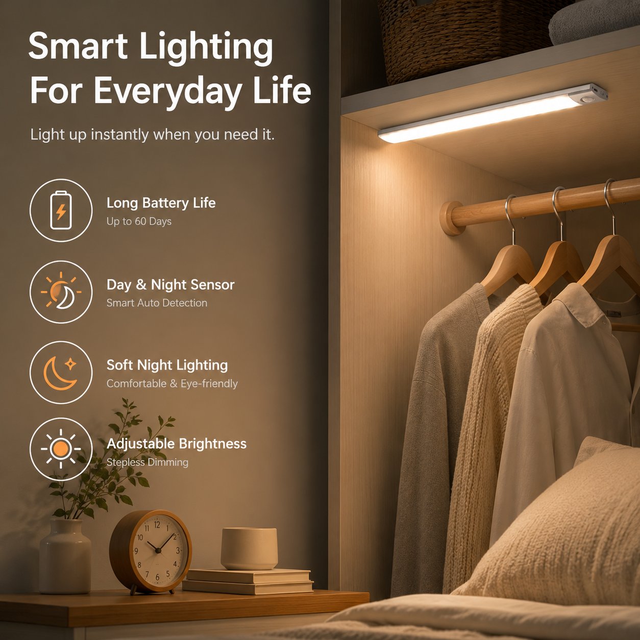 Wireless Motion Sensor LED Cabinet Light