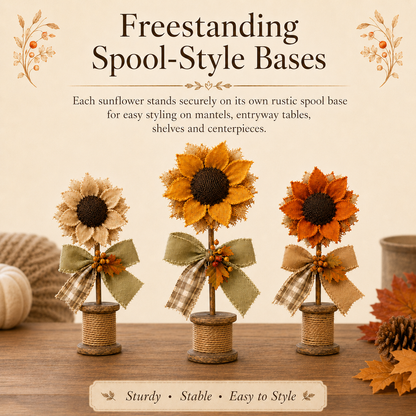 Rustic Sunflower Tabletop Decor Set of 3