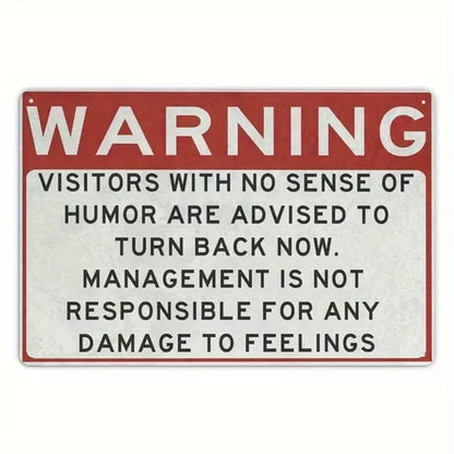 🚨 Warning Sign! Humor Zone Metal Wall Art Sign🪧🔥
