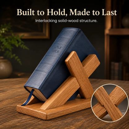 Hand‑Crafted Wooden Bible Home Altar Sacred Tabletop Worship Stand For Daily Personal Devotion