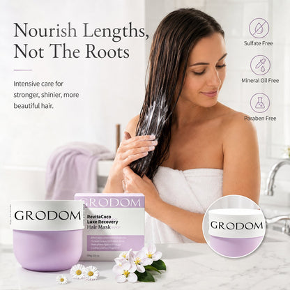 Keratin Amino‑Acid Hair Treatment Mask Frizz‑Repairing Fragranced Hair Mask For At‑Home Salon Hair Care