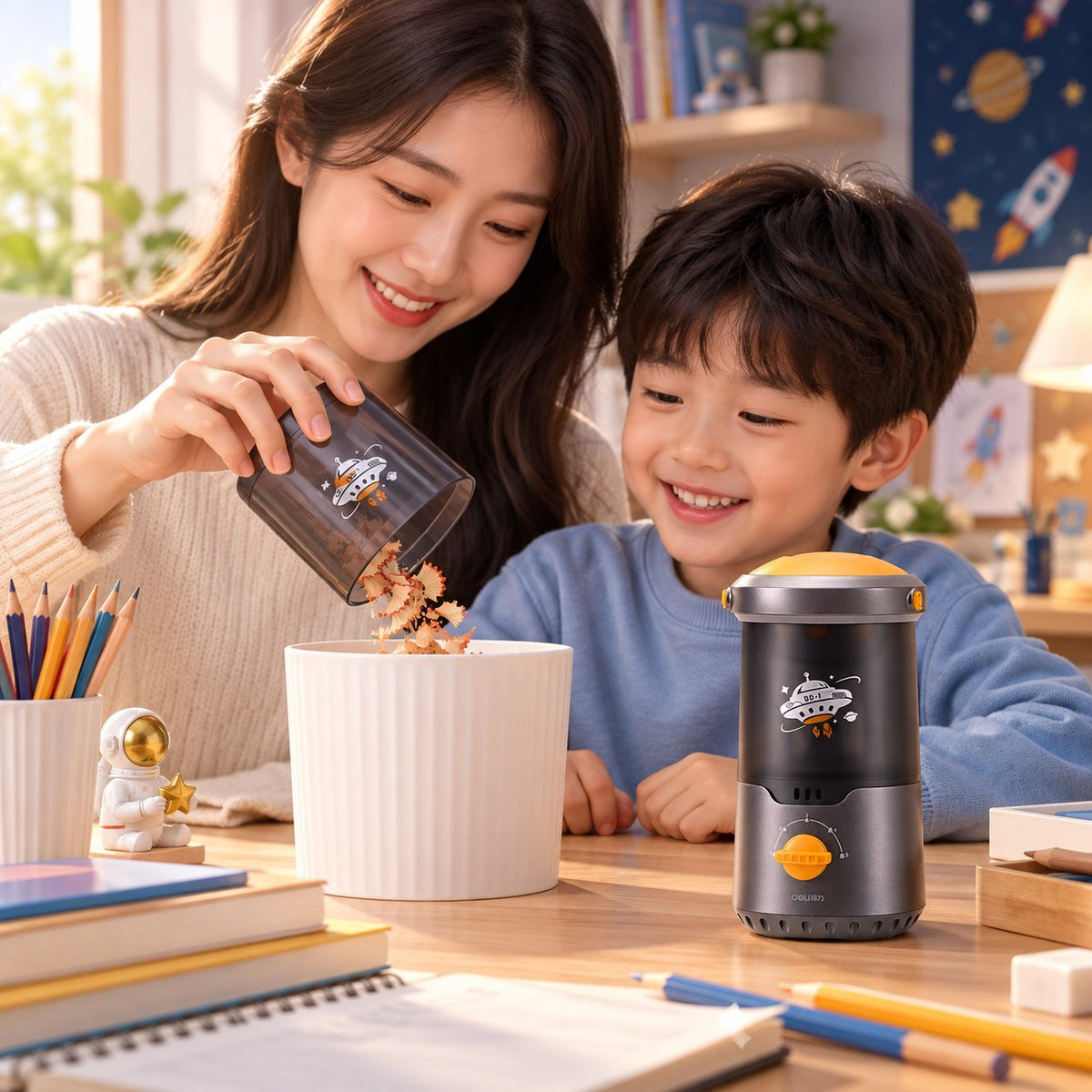 Automatic Electric Pencil Sharpener: Safe Smart Pencil Sharpener for Kids Homework & Classroom Study