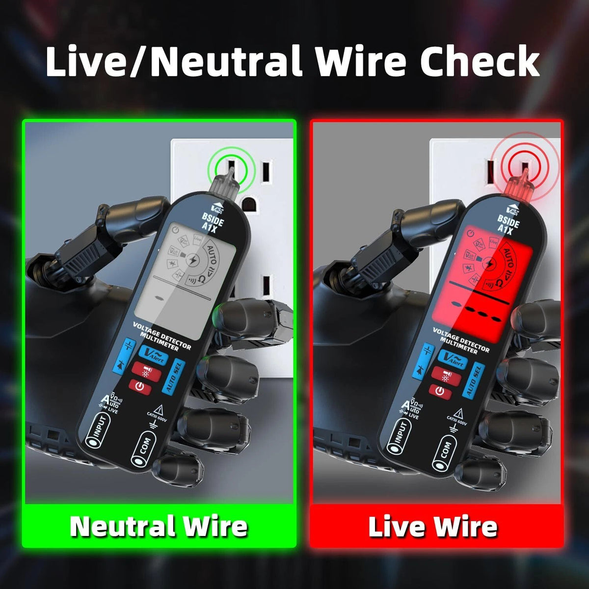 Smart Pen Multimeter with Auto Detection & Color Alerts