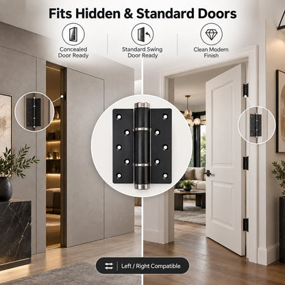🚪 5' Hydraulic Self-Closing Door Hinge — Dual-Adjustable Soft-Close Design