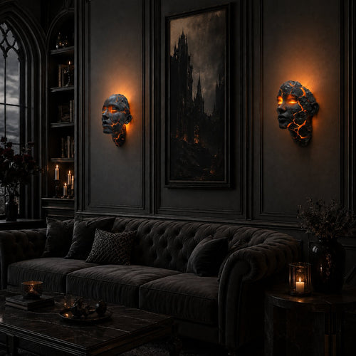 🔥 Cracked Soul Wall Lamp – The Ultimate Gothic & Modern Home Accent