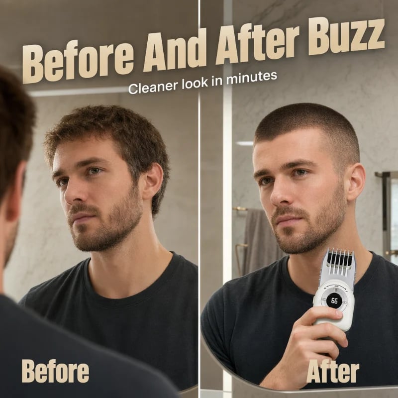 ✂️📱 Cordless Hair Clipper – 4-in-1, Waterproof, USB-C – for Hair & Beard! 🌟