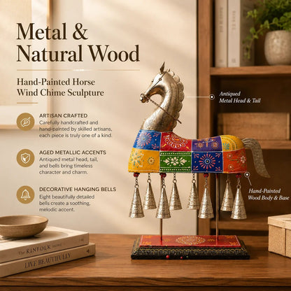 🐎Hand-Painted Horse Wind Chime Sculpture