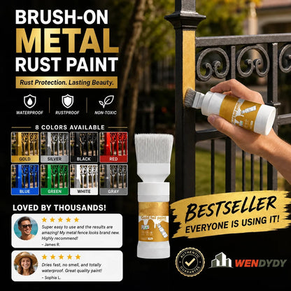 🔥HOT SALE🔥✨New Arrival✨🖌️🏠Water-Based Metallic Silver Paint with Built-in Brush💥👍