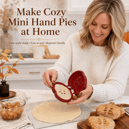 🥧 Beginner-Friendly Reusable Mini Hand Pie Press Mold | 6 Fun Shapes for Easy Filling, Shaping & Sealing of Homemade Pies and Pastries 🍎✨