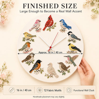 ⏳ Last Day 49% OFF – 🕒 Beginner-Friendly DIY Patchwork Fabric Clock Kit – 12-Themed Appliqué Wall Clock | Complete Kit with Coordinated Fabrics, Clock Mechanism & Step-by-Step Guide Included 💕