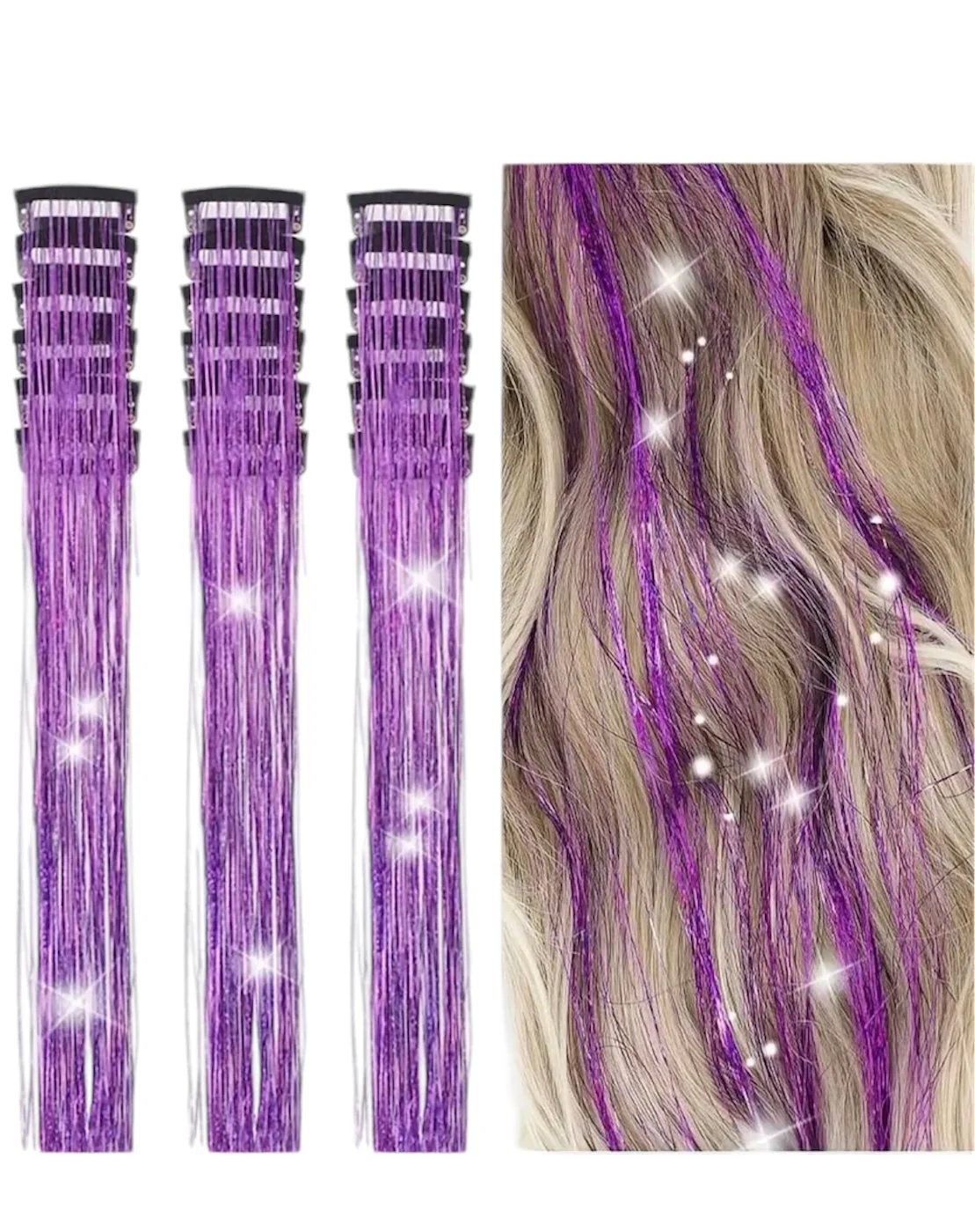 🔥HOT SALE🔥12 PCS Tinsel Hair Extensions